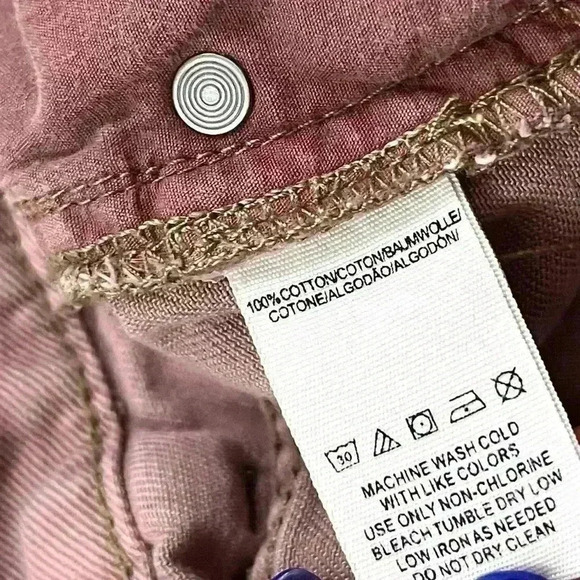 Free People Mauve Runaway Slouch Distress Raw Hem ButtonFly Denim Shorts Size 27 - Picture 11 of 14